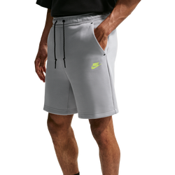 Heren Korte Broeken - Nike Tech Fleece - Lt Smoke Grey-Volt