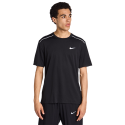 Men T-Shirts - Nike Miler - Black-Black-Reflective Silv