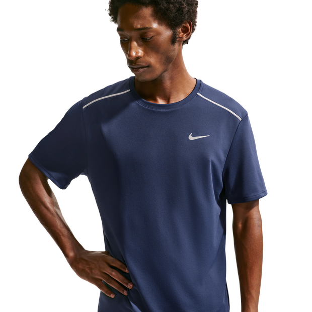 Nike Men's Blue Miler T-Shirts - Size M - Poly Jersey | Foot Locker 