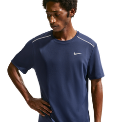 Men T-Shirts - Nike Miler - Midnight Navy-Obsidian