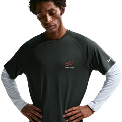 Men T-Shirts - Nike Stride - Black Spruce-Black Spruce