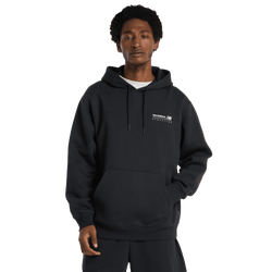 Heren Hoodies - New Balance Linear Graphic Hoodie - Black-Black