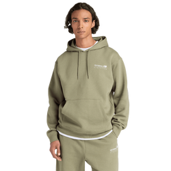 Heren Hoodies - New Balance Linear Graphic Hoodie - Dark Olivine-Dark Olivine