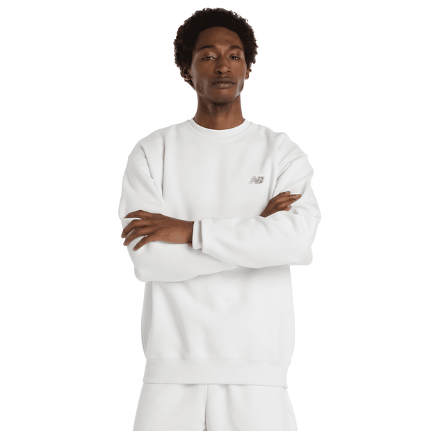 Image of New Balance Linear Graphic Crew male Felpe - Bianco - Jersey di cotone - Foot Locker035