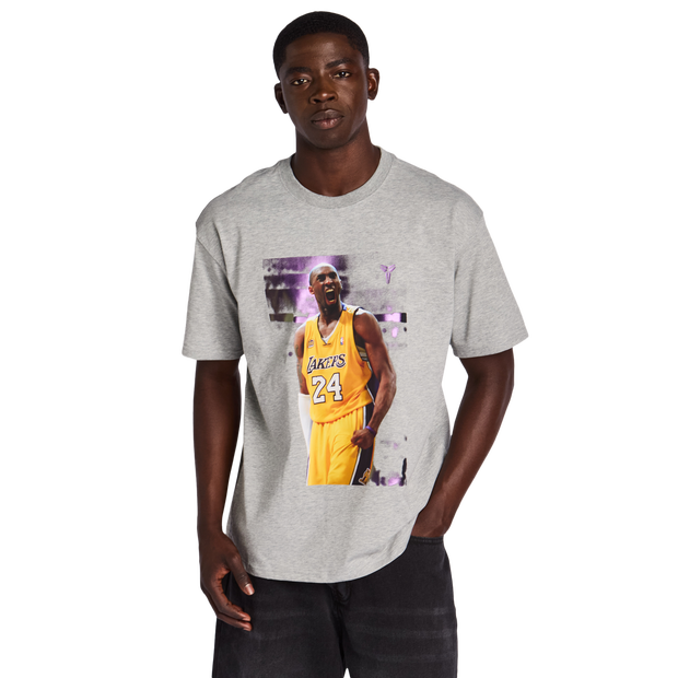 Kobe Herren T-Shirts - Grau - Größe L - Baumwoll-Jersey Grey L