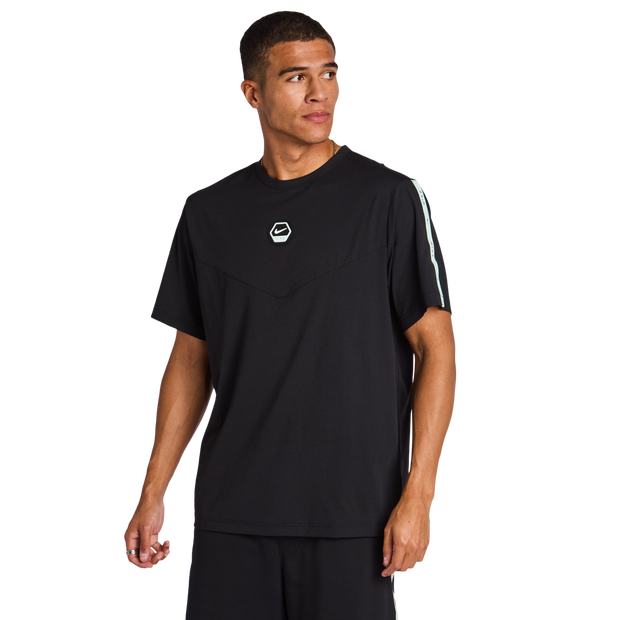 City Side Herren T-Shirts - Schwarz - Größe L - Baumwoll-Jersey Black L
