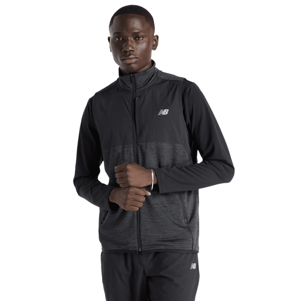New Balance Heat Grid Vest Hombre Chalecos - Negro - Talla XS - Poly Jersey