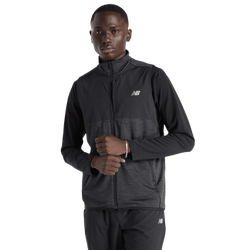 Heren Vests - New Balance Heat Grid Vest - Black-Slate Gray