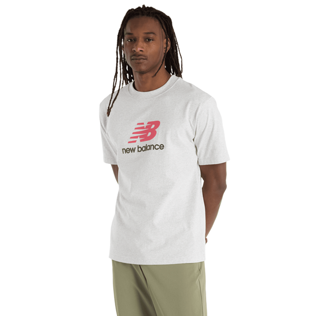 New Balance Athletics Logo T-shirt Uomo - Magliette Grigio - Taglia S - Jersey di cotone