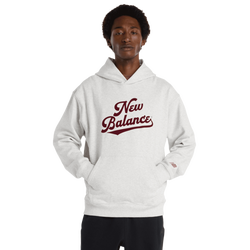 Men Hoodies - New Balance Athletics Legacy Hoodie - Ash Heather-Ash Heather