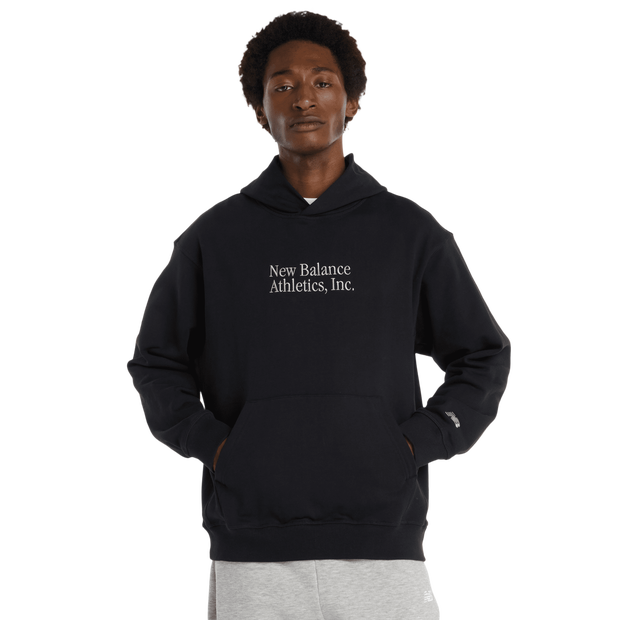 New Balance Athletics Classics Hoodie Uomo - Felpe con cappuccio Nero - Taglia L - Jersey di cotone