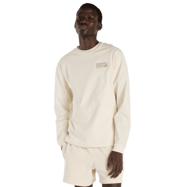 Athletics Premium Back Logo Herren Trainingsoberteile - Beige - Größe L - Baumwoll-Jersey Beige L