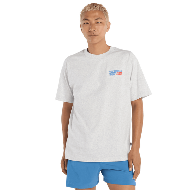 Athletics Premium Logo T-shirt Herren T-Shirts - Grau - Größe XS - Baumwoll-Jersey Grey XS