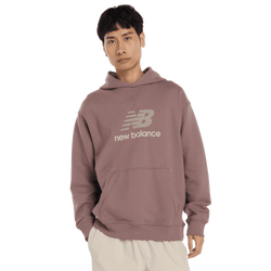 Heren Hoodies - New Balance Athletics French Terry Logo Hoodie - Earth Shadow-Earth Shadow