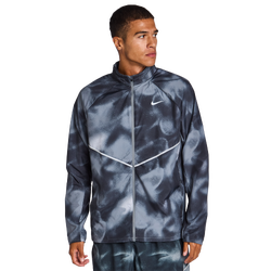 Men Track Tops - Nike Miler - Black-Smoke Grey-Reflective Silv