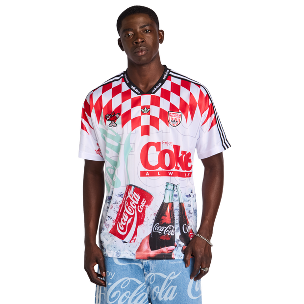 Coca Cola Herren T-Shirts - Weiß - Größe L - Poly Jersey White L
