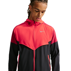 Homme Vestes Zippees - Nike Windrunner - Black-Lt Crimson-Tough Red