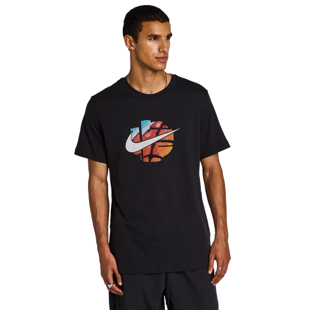 Nike Club Bb T-shirts Heren - Zwart - Maat M - Katoen Jersey