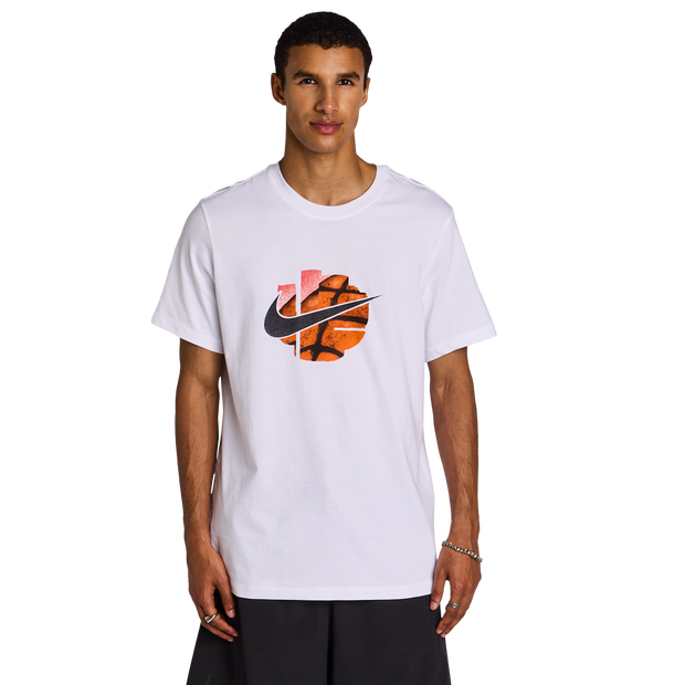Nike Club Bb T-shirts Heren - Wit - Maat M - Katoen Jersey