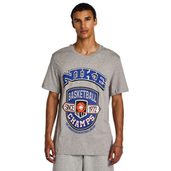 Heren T-Shirts - Nike Club Bb - Dk Grey Heather-Dk Grey Heather