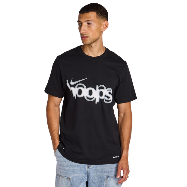 Nike Club Bb T-shirts Heren - Zwart - Maat S - Katoen Jersey