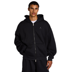 Men Hoodies - Jordan Brooklyn - Black-Dk Smoke Grey