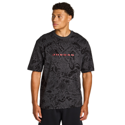 Men T-Shirts - Jordan Brooklyn - Black-University Red
