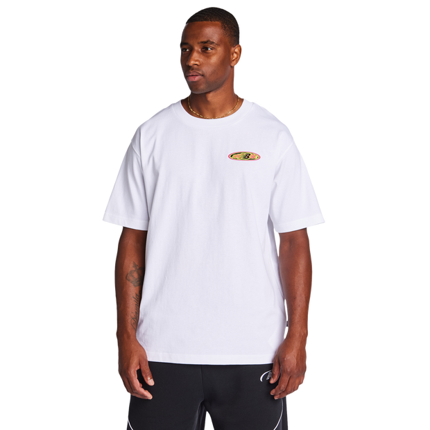 New Balance Heat Map Forward Thinker Herren T-Shirts - Weiß - Größe M - Baumwoll-Jersey