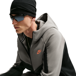 Men Hoodies - Nike Tech Fleece - Light Army-Black-Total Orange