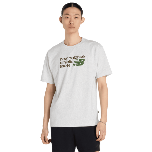Athletics Premium Relaxed T-shirt Herren T-Shirts - Grau - Größe L - Baumwoll-Jersey Grey L