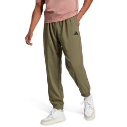 Men Pants - adidas Essentials Tracksuit Bottoms - Olive Strata-Black