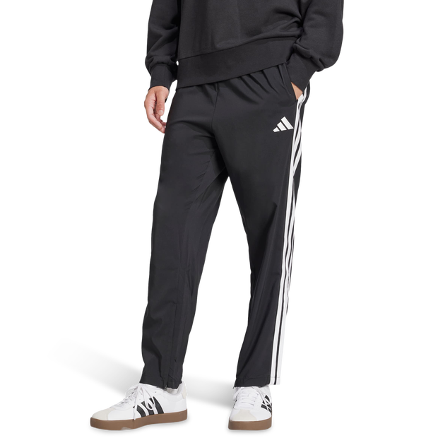 Adidas Essentials 3-stripes Joggers Open Hem Uomo - Pantaloni Nero - Taglia S - Poly Mesh