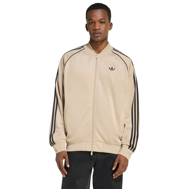 Adidas Sst Adicolor Classics Loose Track Top Uomo - Top Da Pista Beige - Taglia Xl - Poly Mesh