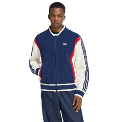 Heren Sweatshirts - adidas Retro Remix Cardigan - Night Indigo-Off White