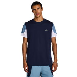 Men T-Shirts - Lacoste Off Court Logo - Navy Blue-Aral-White