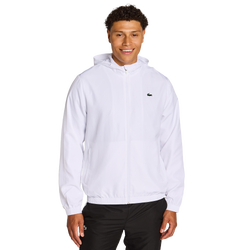 Herren Track Tops - Lacoste Diamond Weave - White-White-Black