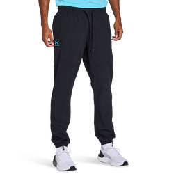 Men Pants - Under Armour Vibe Woven - Black-Fresco Blue