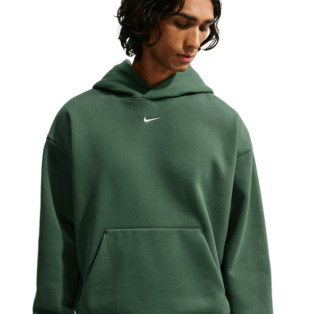 Nike Solo Swoosh, Men's Red Cotton Fleece Hoodies,  Size XS