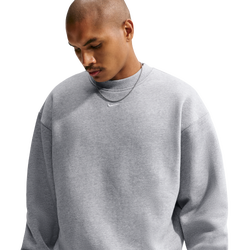 Hombre Sweatshirts - Nike Solo Swoosh - Dk Grey Heather-Sail-Dk Grey Heather