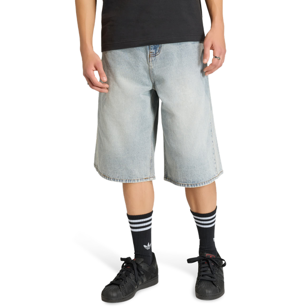 Denim Shorts Herren Kurze Hosen - Blau - Größe L - Baumwoll-Jersey Blue L