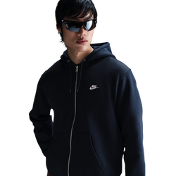 Heren Hoodies - Nike Club Full Zip Fleece Hoodie - Obsidian-Obsidian