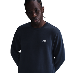 Uomo Sweatshirts - Nike Club Fleece Crew - Obsidian-White
