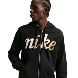 Men Hoodies - Nike Sportswear Club Fleece Full Zip Hoodie - Black-Black