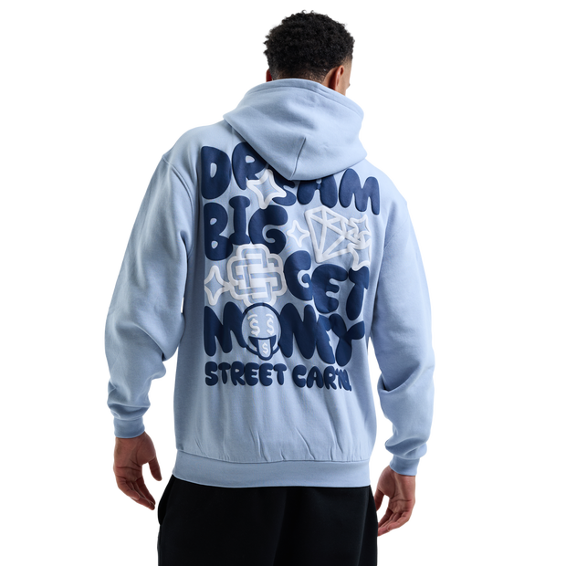 Street Cartel Theory Herren Kapuzenpullover - Blau - Größe XL - Baumwoll-Fleece