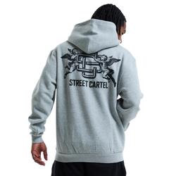 Heren Hoodies - Street Cartel Basement - Ash Grey-Ash Grey
