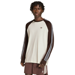 Homme T-Shirts - adidas Britcore Long Sleeve Cali T-shirt - Off White-Aurora Coffee