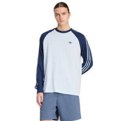 Homme T-Shirts - adidas Britcore Long Sleeve Cali T-shirt - Crystal Sky-Night Indigo