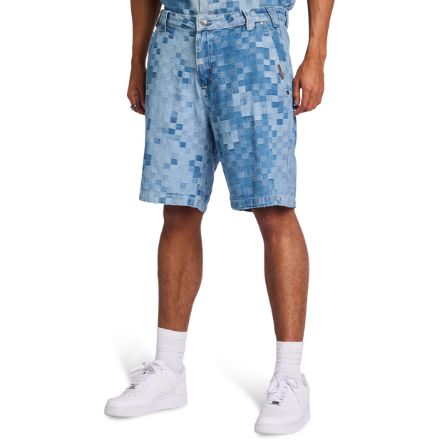 Project X Paris Future Past Pixel Uomo - Pantaloncini Blu - Taglia S - Twill di Cotone