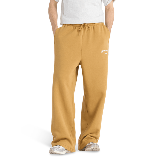 New Balance fleece Men Pants - Beige - Size S - Cotton Jersey