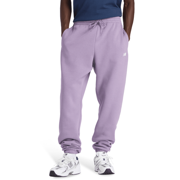 New Balance fleece Men Pants - Purple - Size M - Cotton Jersey